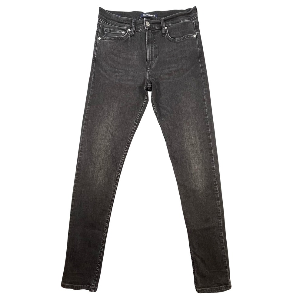 Calvin Klein Black Jeans CKJ 021 Skinny Stretch Denim Mens 28x32